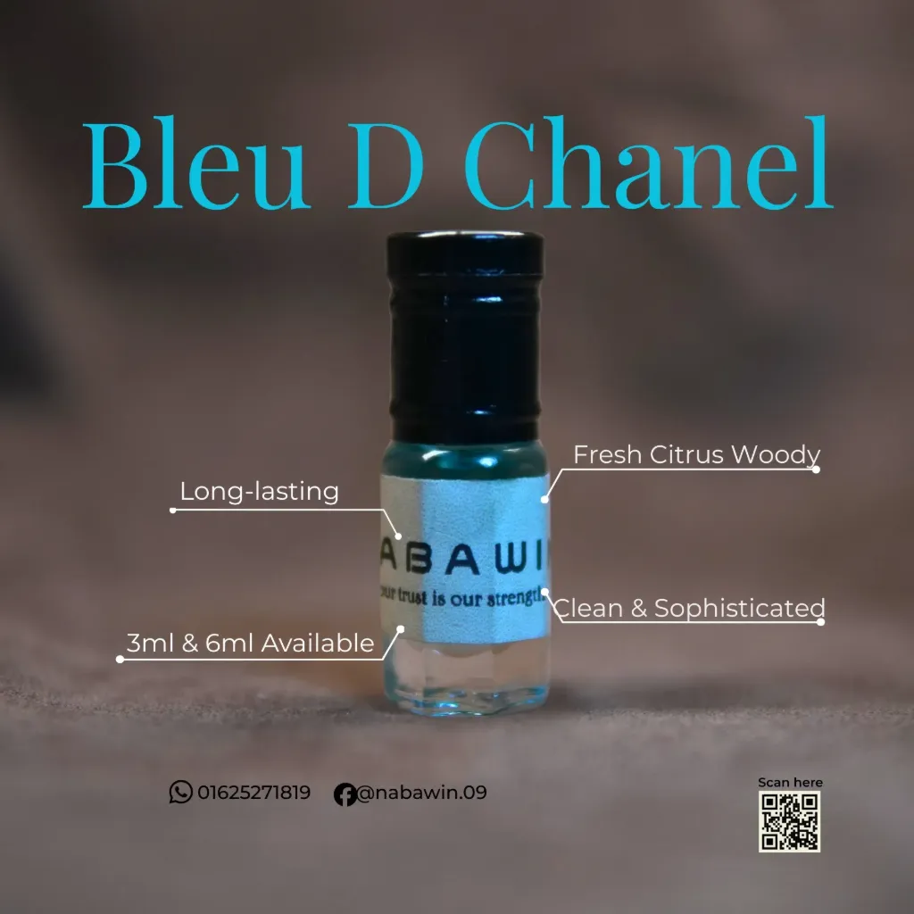Bleu D Chanel | Alcohol Free | Roll-on Perfume oil | 3ml & 6ml (3ml)