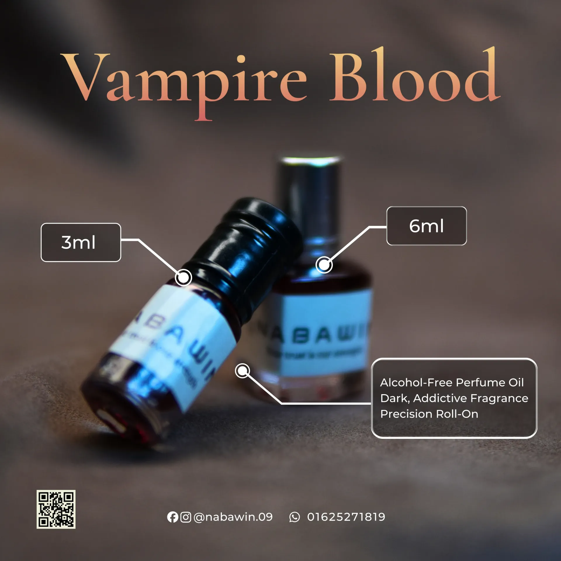 Vampire Blood Attar Perfume Oil | 2ml 3ml  6ml & 15ml