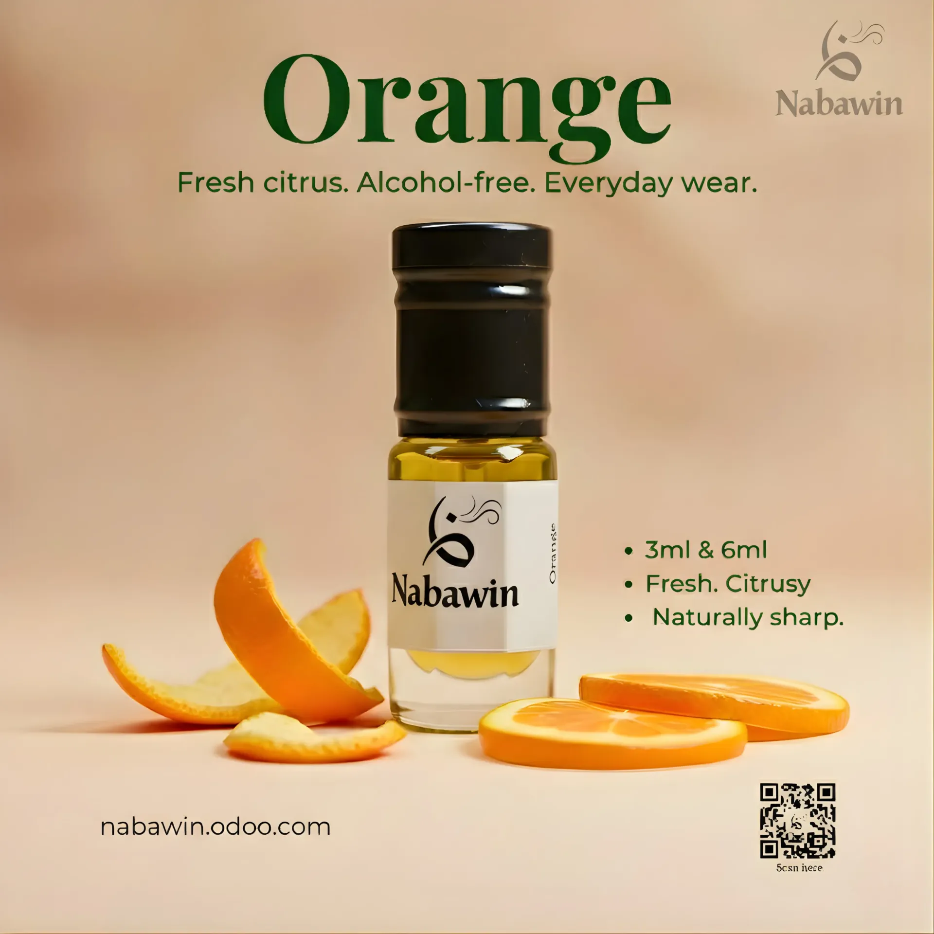 Orange Attar Oil bottle